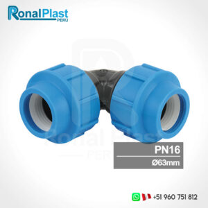 Codo 90º Irriplast para Mangueras HDPE de 63mm (PN16)