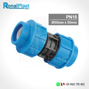 Enlace Recto Irriplast para Mangueras HDPE de 50mm (PN16)
