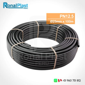 Manguera de Polietileno HDPE 25mm - 3/4" x 100m (PN12.5)