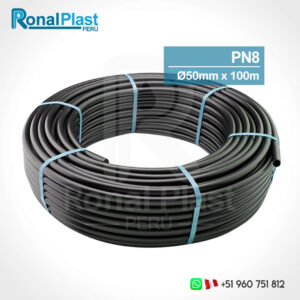 Manguera de Polietileno HDPE 50mm - 1-1/2" x 100m (PN8)