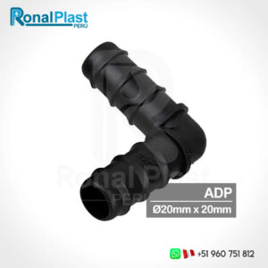 Codo Dentado 90º para Sistemas de Riego por Goteo 20mm x 20mm