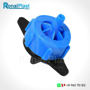 Gotero de Riego Plástico Autocompensable 1/8" M67E-8 - Negro/Azul