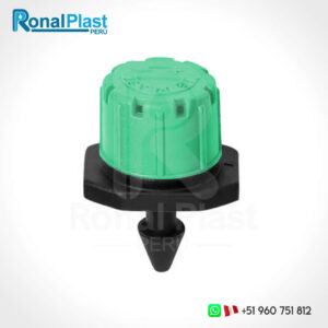 Gotero de Riego Plástico Regulable 1/8" M62 - Negro/Verde