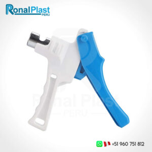 Pinza Perforadora de Mangueras HDPE para Orificios de 16mm - Blanco/Azul