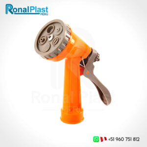 Pistola de Riego Regulable de 5 Salidas Naranja - Negro