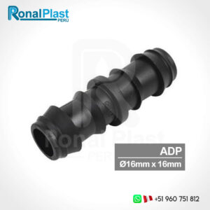 Unión Dentado para Sistemas de Riego por Goteo 16mm x 16mm