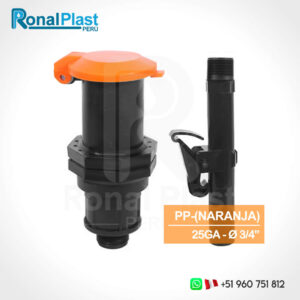 Válvula Hidrante de Acople Rápido con Gancho 3/4" 25GA - Naranja