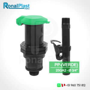 Válvula Hidrante de Acople Rápido con Gancho 3/4" 25GA2 - Verde