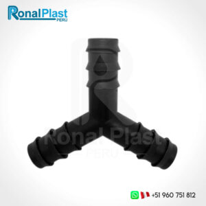 YEE Dentado para Sistemas de Riego por Goteo 16mm x 16mm - Negro